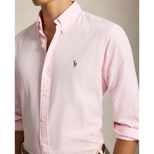 Chemise Oxford ray&eacute;e stretch Custom Fit