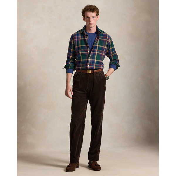 Forest Burgundy Multi Custom Fit Plaid Flannel Shirt Polo Ralph Lauren 3