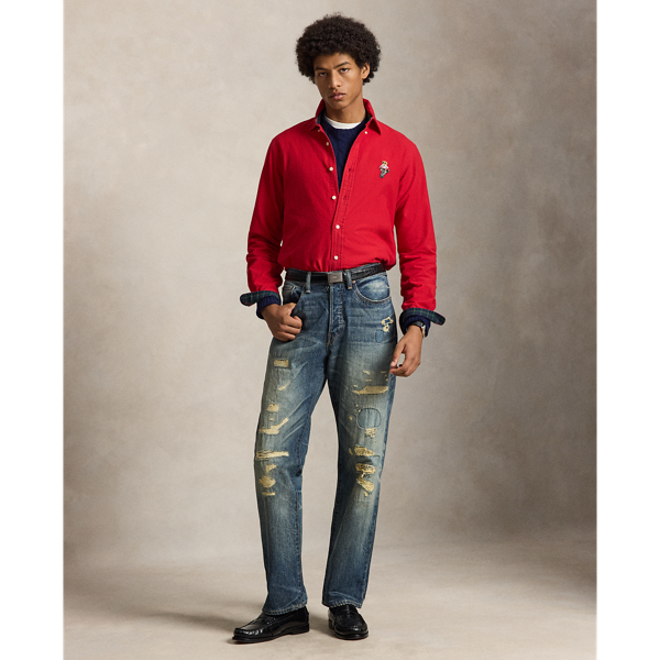 Custom Fit Polo Bear Oxford Shirt