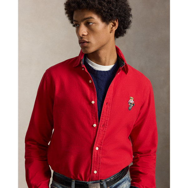 Custom Fit Polo Bear Oxford Shirt