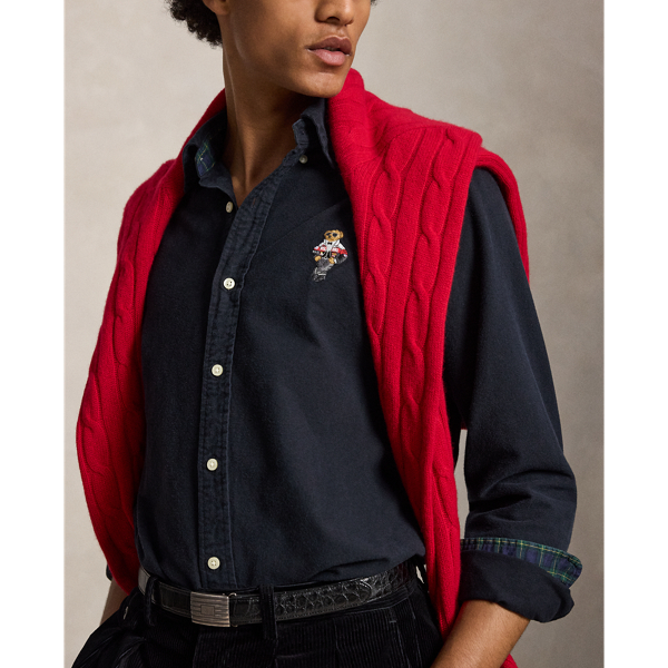 Camicia Oxford Polo Bear Custom-Fit