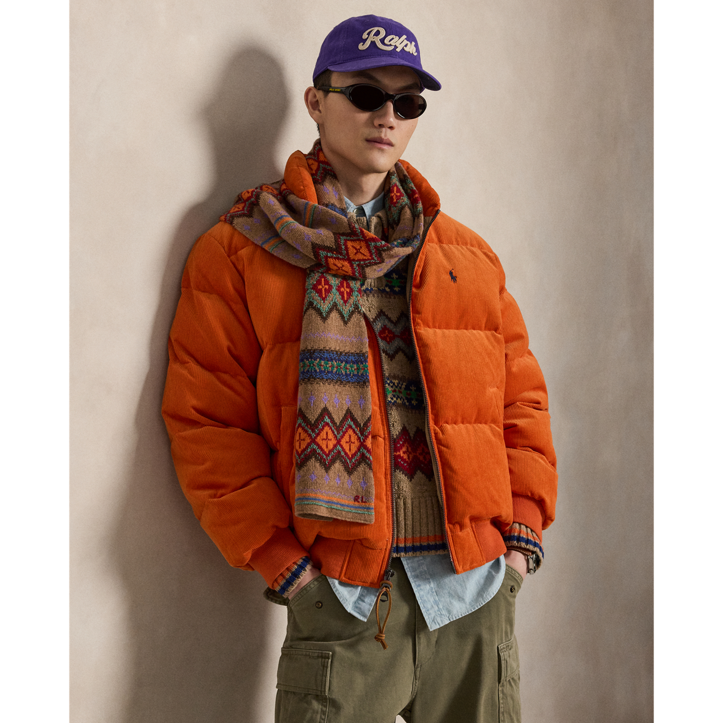 Мужская куртка Ralph Lauren The Wyoming Corduroy Down, цвет: Оранжевый — фото 5