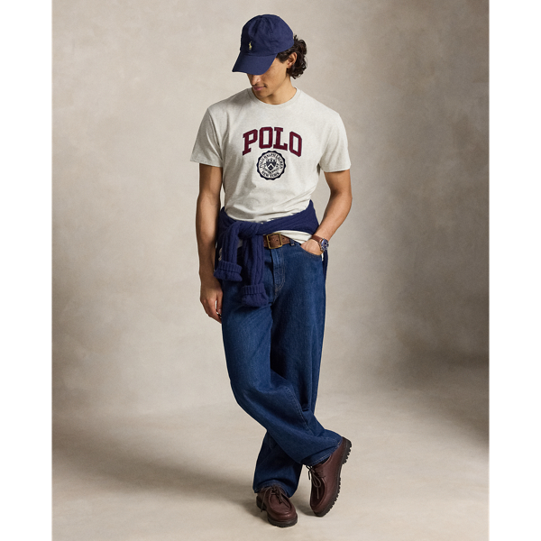 T-shirt med logga Slim Fit Polo Ralph Lauren i Lt Sport Heather 4