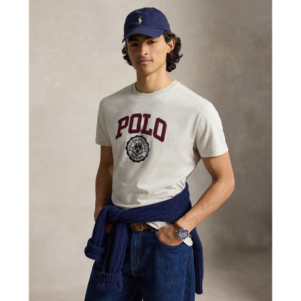 T-shirt med logga Slim Fit Polo Ralph Lauren i Lt Sport Heather 1