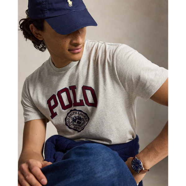 T-shirt med logga Slim Fit Polo Ralph Lauren i Lt Sport Heather 6