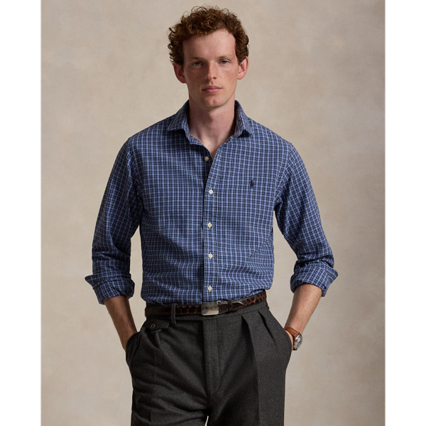 Kariertes Custom-Fit Oxfordhemd Polo Ralph Lauren in Blau meliert multi 1