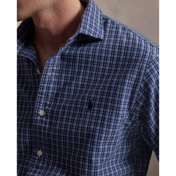Kariertes Custom-Fit Oxfordhemd Polo Ralph Lauren in Blau meliert multi 5