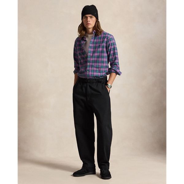 Custom Fit Plaid Oxford Shirt