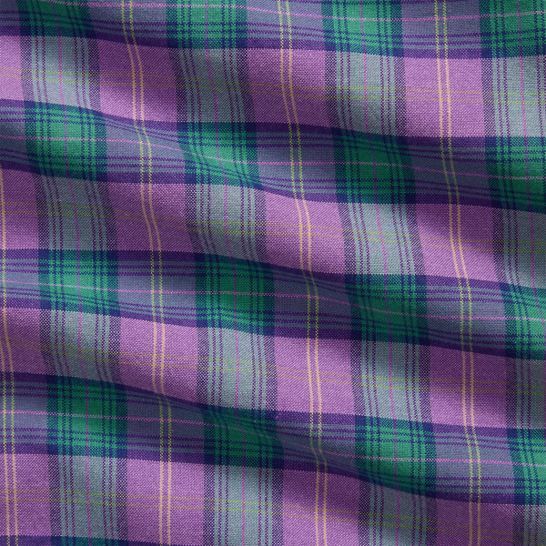 Custom Fit Plaid Oxford Shirt
