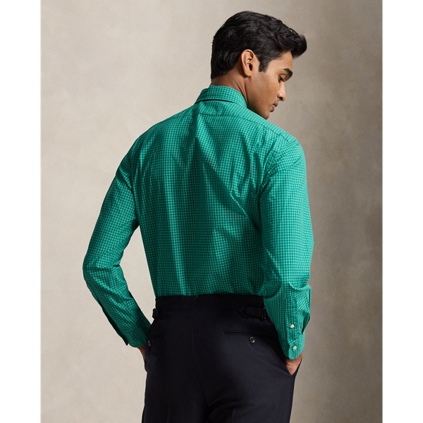 Custom Fit Checked Poplin Shirt