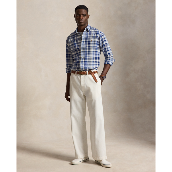 Slim Fit Plaid Oxford Shirt