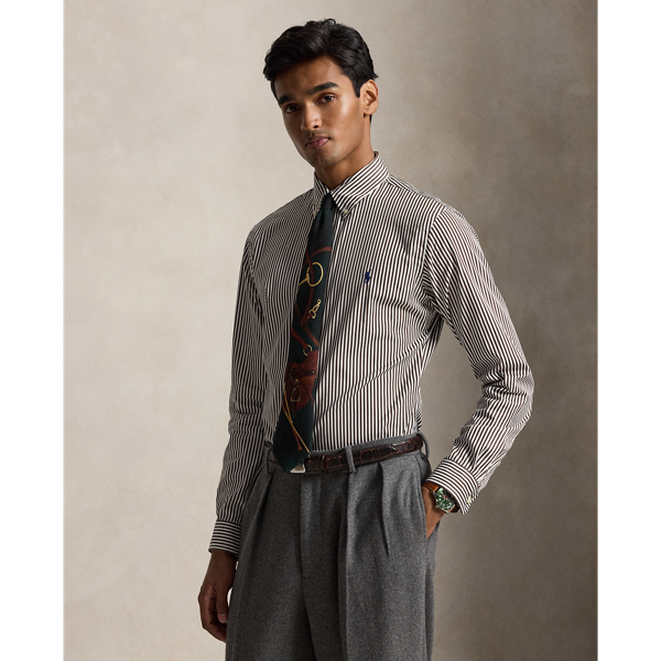 Custom Fit Striped Poplin Shirt