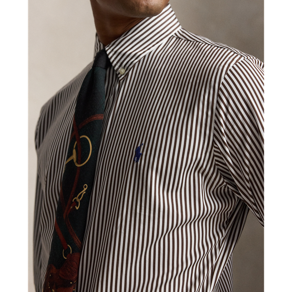 Custom Fit Striped Poplin Shirt