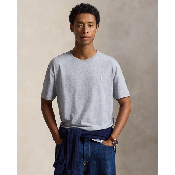 Cloud Heather Classic Fit Jersey Crewneck T-Shirt Polo Ralph Lauren 1