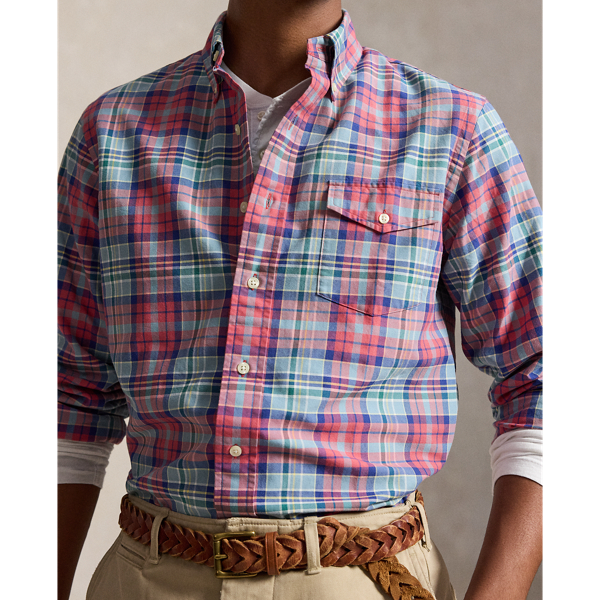 Classic Fit Plaid Oxford Shirt