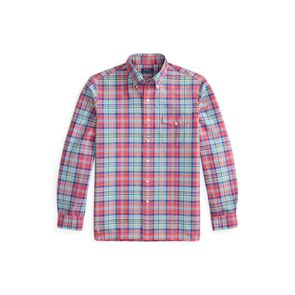 Classic Fit Plaid Oxford Shirt
