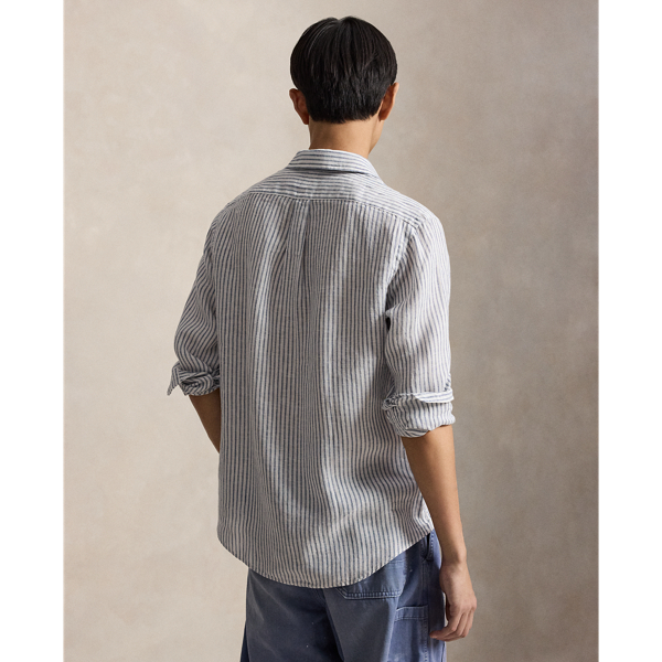 Classic Fit Striped Linen Shirt