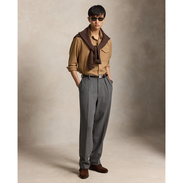 Classic Fit Houndstooth Twill Shirt
