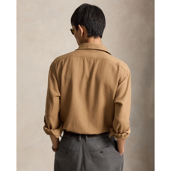 Classic Fit Houndstooth Twill Shirt