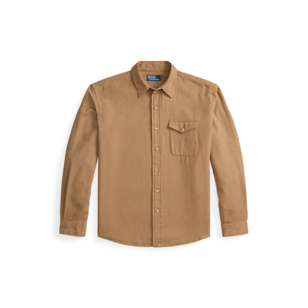 Classic Fit Houndstooth Twill Shirt