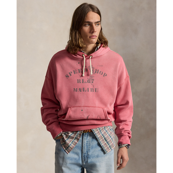 Vintage Fit Fleece Graphic Hoodie