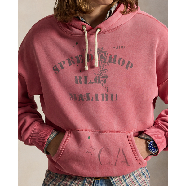 Vintage Fit Fleece Graphic Hoodie
