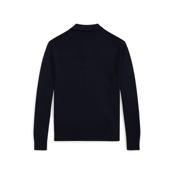 Textured Cotton Full-Zip Jumper