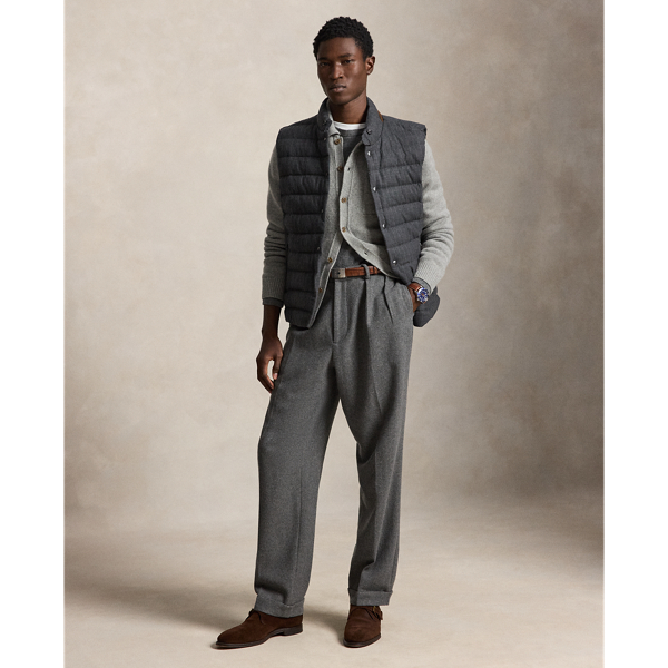 Wool-Cashmere Polo-Collar Cardigan
