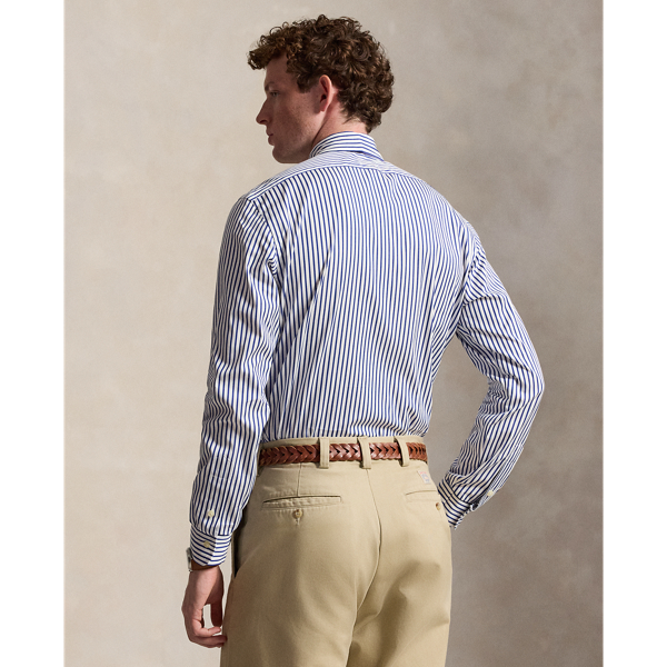 Classic Fit Striped Poplin Shirt