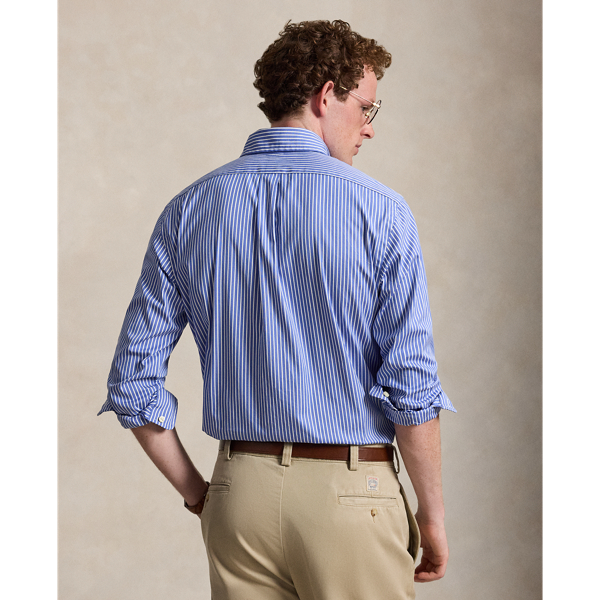 Classic Fit Striped Poplin Shirt
