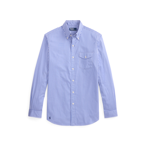 Classic Fit Striped Poplin Shirt