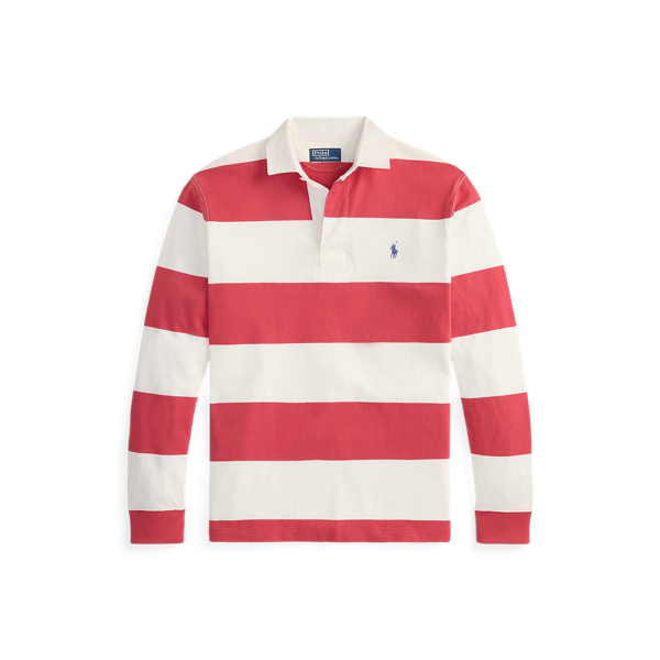 L'iconica maglia da rugby Polo Ralph Lauren in Rosso Nantucket/Panna tr 2