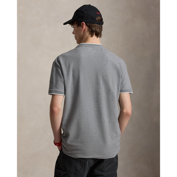 Classic fit mesh T-shirt met stretch Polo Ralph Lauren in Classic grey heather 4