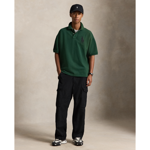 Relaxed Fit Big Pony Mesh Polo Shirt