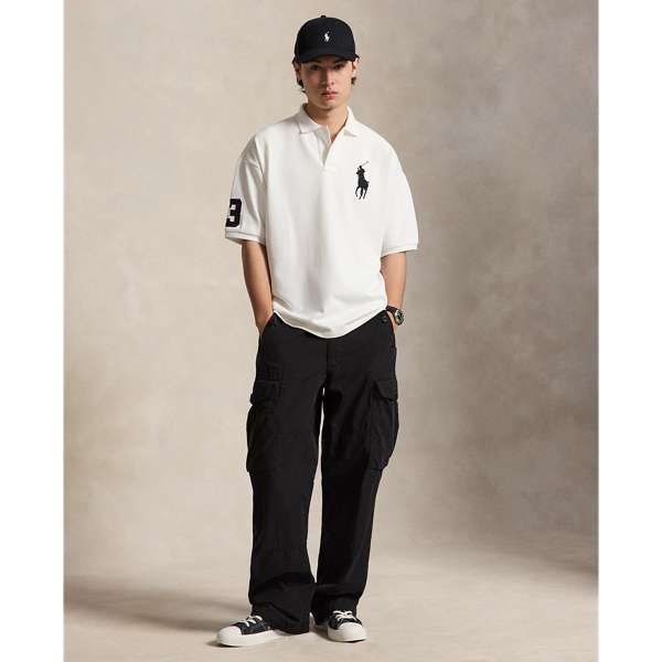 Relaxed Fit Big Pony Mesh Polo Shirt