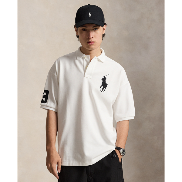 Relaxed Fit Big Pony Mesh Polo Shirt