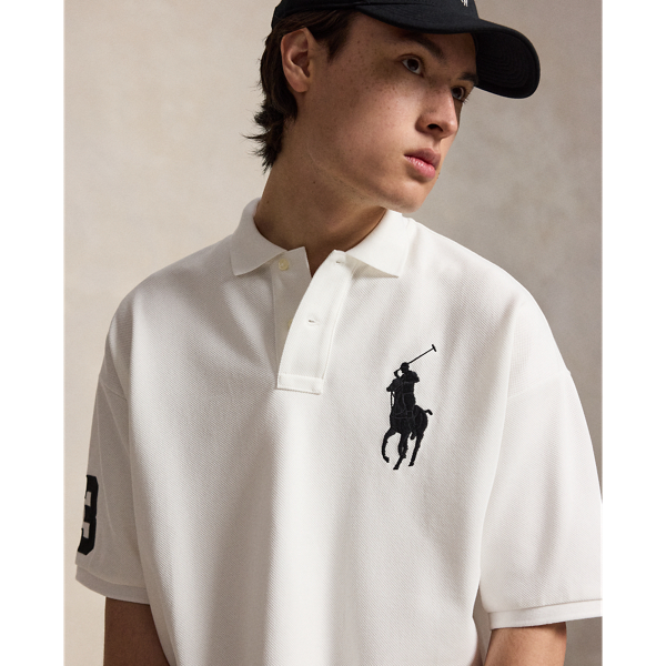 Relaxed Fit Big Pony Mesh Polo Shirt