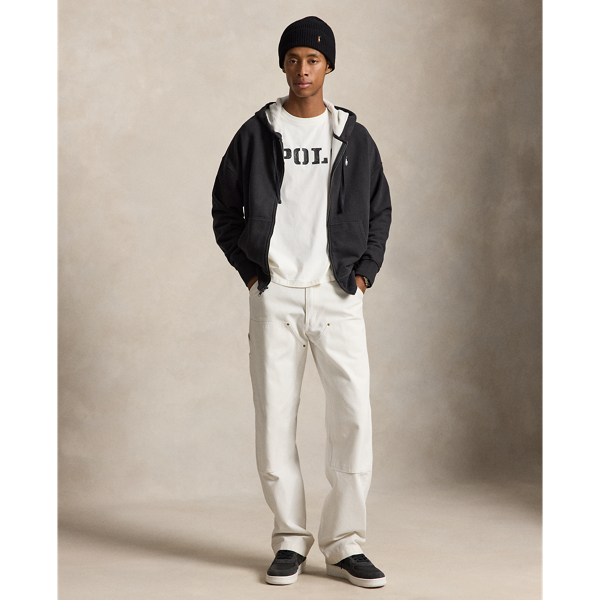 Relaxed Fit Loopback Fleece Hoodie