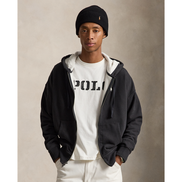 Relaxed Fit Loopback Fleece Hoodie