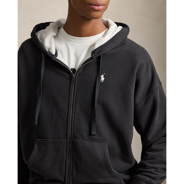Relaxed Fit Loopback Fleece Hoodie