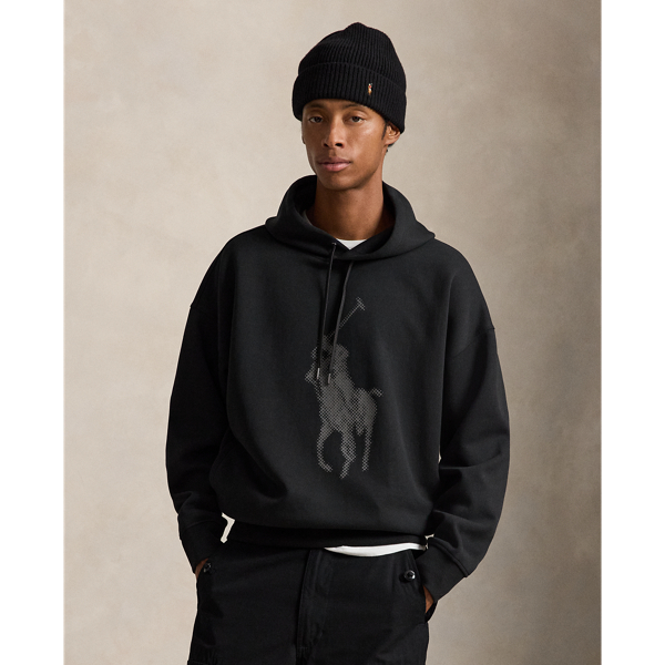 Polo Black Relaxed Fit Big Pony Double-Knit Hoodie Polo Ralph Lauren 1