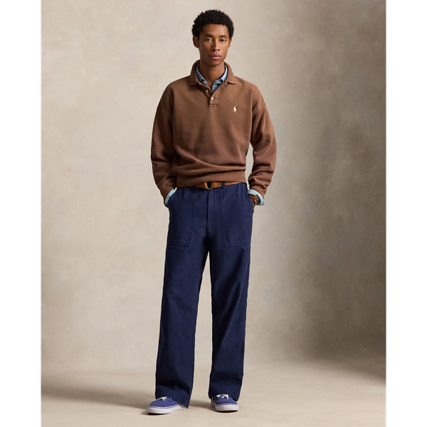 Vintage Fit Polo-Collar Sweatshirt