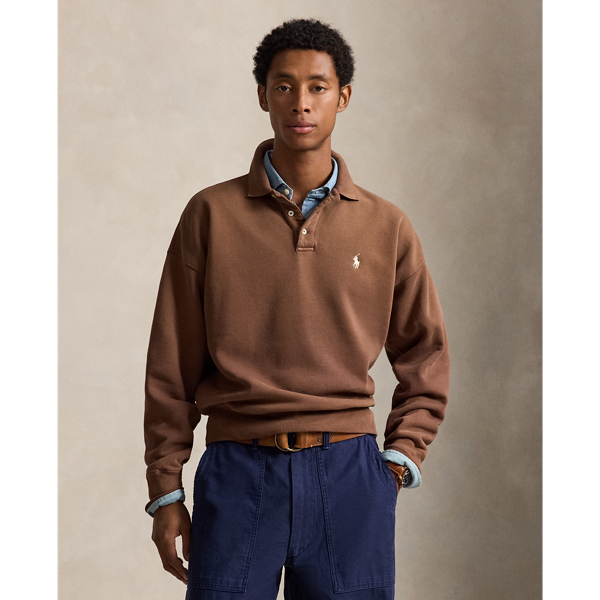 Vintage Fit Polo-Collar Sweatshirt