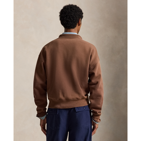 Vintage Fit Polo-Collar Sweatshirt