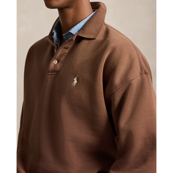 Vintage Fit Polo-Collar Sweatshirt