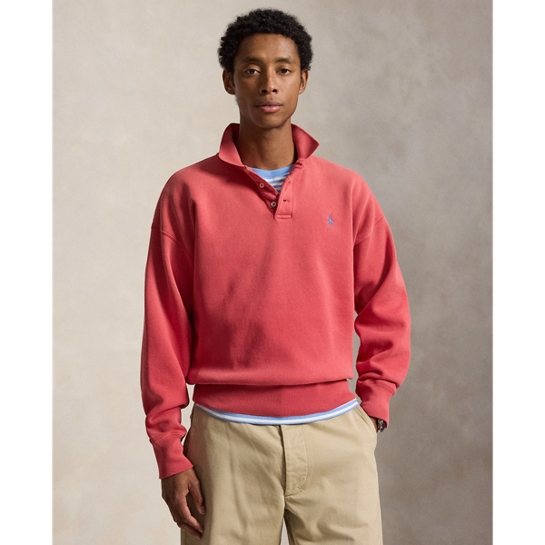 Vintage Fit Polo-Collar Sweatshirt