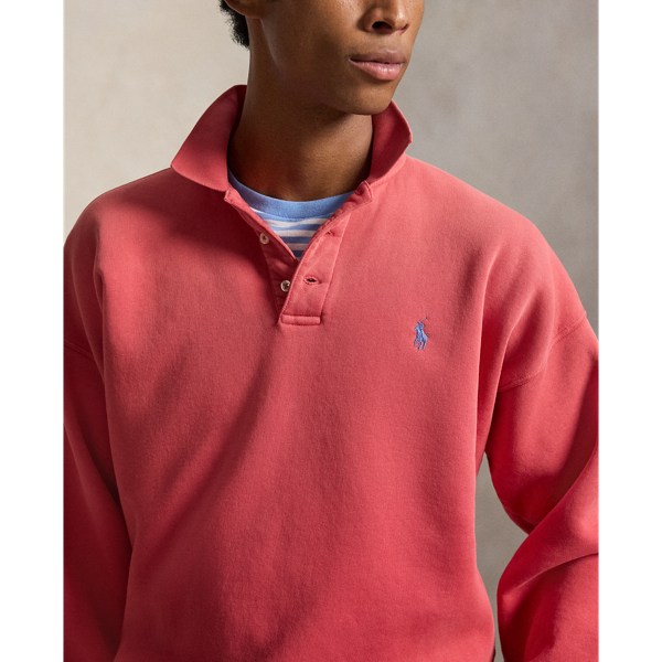 Vintage Fit Polo-Collar Sweatshirt