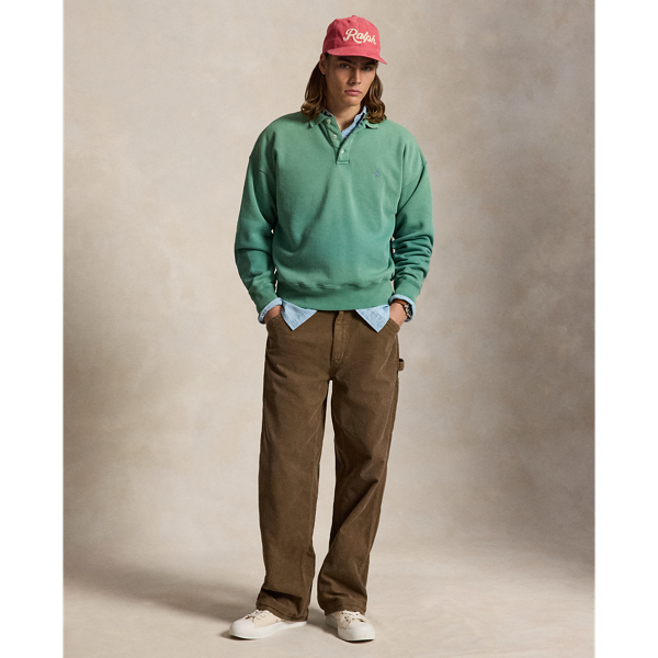 Vintage Fit Polo-Collar Sweatshirt