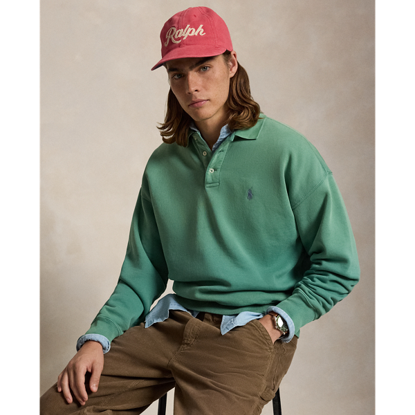Vintage Fit Polo-Collar Sweatshirt