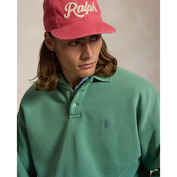 Vintage Fit Polo-Collar Sweatshirt